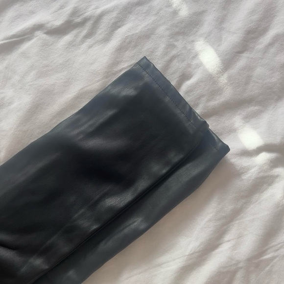 Mother The Dazzler High Rise Faux Leather Straight Leg Pants - Picture 3 of 4